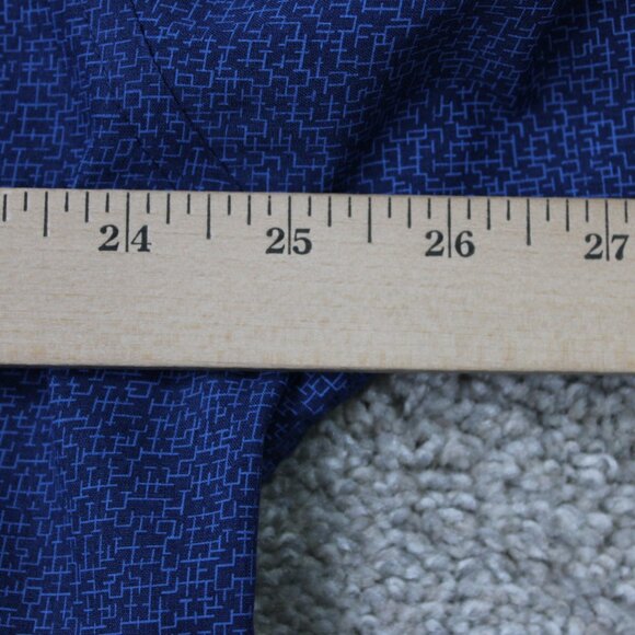 Lucky Brand Shirt Mens XL (17/17.5, 34/35) Blue Geometric Slim Fit 4 Way Stretch - Picture 11 of 13